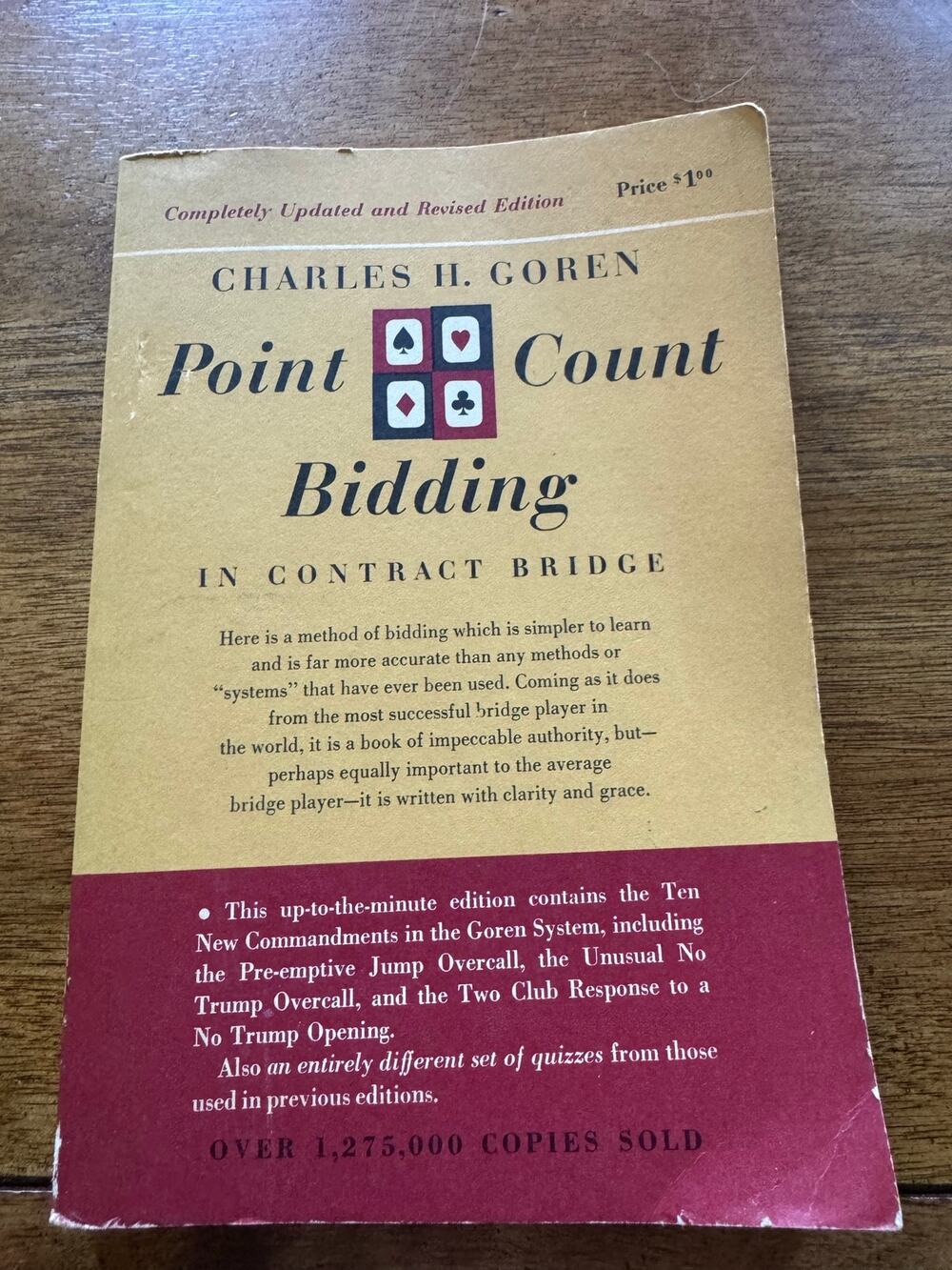 Vintage Charles H. Goren Point Count Bidding Contract Bridge PB 33rd Printing